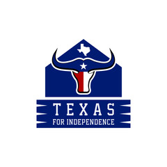 Texas for Independence. Illustration of Texas for Independence as a logo design on a white background - 757408157