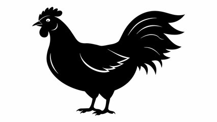 hen silhouette vector and svg file