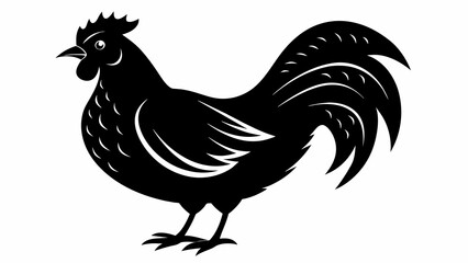 hen silhouette vector and svg file