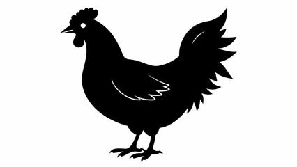 hen silhouette vector and svg file