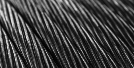 black copper wires with visible details. background or texture