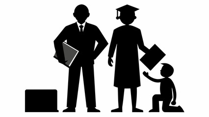 student and teacher silhouette vector and svg file