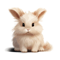 Fluffy Bunnie Clipart isolated on white background