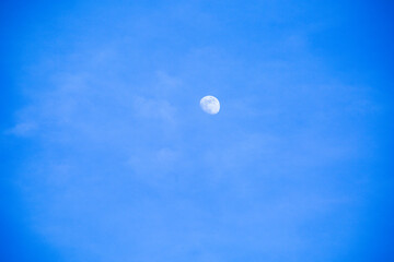 The moon in the day light 