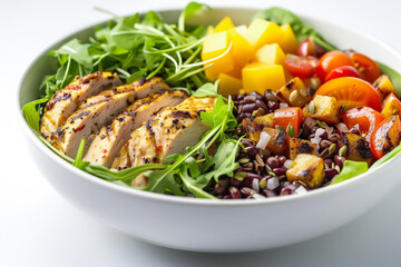 Healthy chicken salad bowl