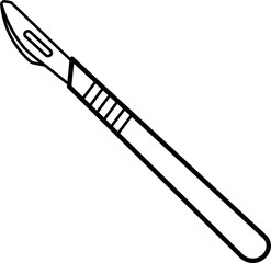 Scalpel Outline Illustration Vector