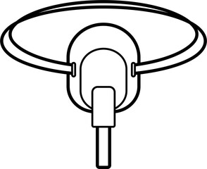 Oxygen Mask Outline Illustration Vector