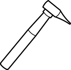 Otoscope Outline Illustration Vector