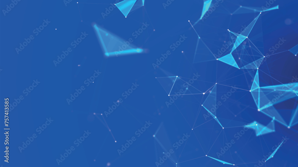 Poster abstract background with connecting dots and lines. network connection structure. plexus effect. 3d 