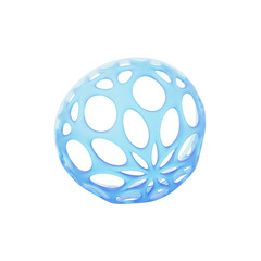 Abstract 3D Icon Illustration (blue, white)