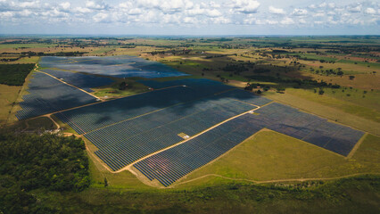 a large solar panel station in the country side of Sao Paulo with more than 3000 solar panel in the...