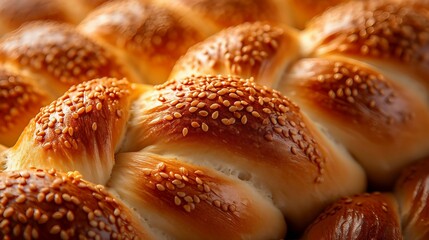 The beautiful braiding process of challah bread. AI generate illustration - obrazy, fototapety, plakaty