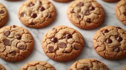 Fototapeta na wymiar Chocolate chip cookies. AI generate illustration