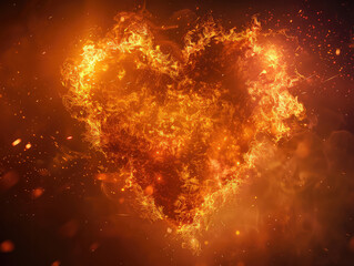 Sparks of Passion - Fiery Love - Dynamic Visuals & Energetic Elements - Generate dynamic visuals that depict sparks of passion, utilizing bright and energetic elements to symbolize the fiery aspects - obrazy, fototapety, plakaty
