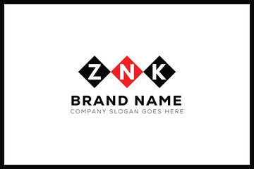 ZNK letter logo design. ZNK creative initials monogram letter logo. ZNK business and real estate logo vector template.