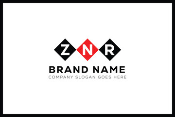 ZNR letter logo design. ZNR creative initials monogram letter logo. ZNR business and real estate logo vector template.