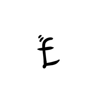 hand drawn doodle currency symbol