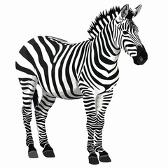 Fototapeta na wymiar Zebra Clipart Clipart isolated on white background