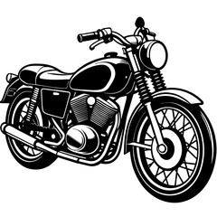 Vintage motorcycle vector art