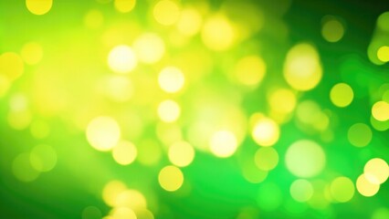 Obraz premium Abstract blur bokeh banner background. Gold bokeh on defocused Yellow and Green background