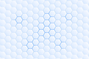 light blue hexagon technology abstract background