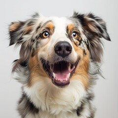 Fototapeta premium Portrait of a purebred dog on a white background.