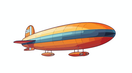 Airship Cartoon Vector Icon Air Transportation