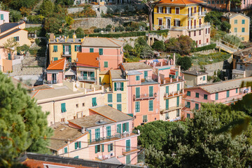 Picturesque Italian village with colorful buildings
