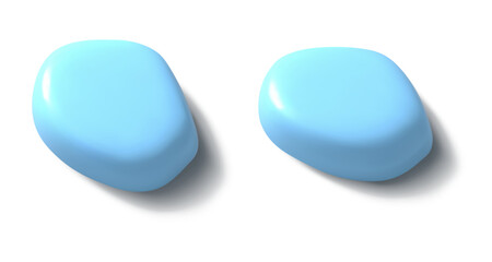 Set 3d render abstract liguid shape. Blue paint splash with shadow on a white background. Realistic isolated vector illustration for card, party, design, flyer, web, advertising