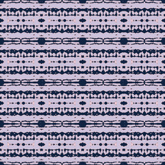 Fototapeta premium Blue and white watercolor ornament painted with watercolor on paper.