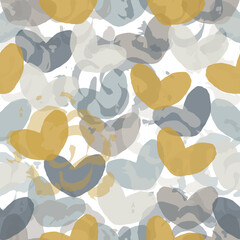 Seamless pattern. Multicolored hearts.