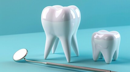 design of a white 3d tooth