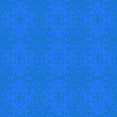 Blue and white watercolor ornament painted with watercolor on paper.