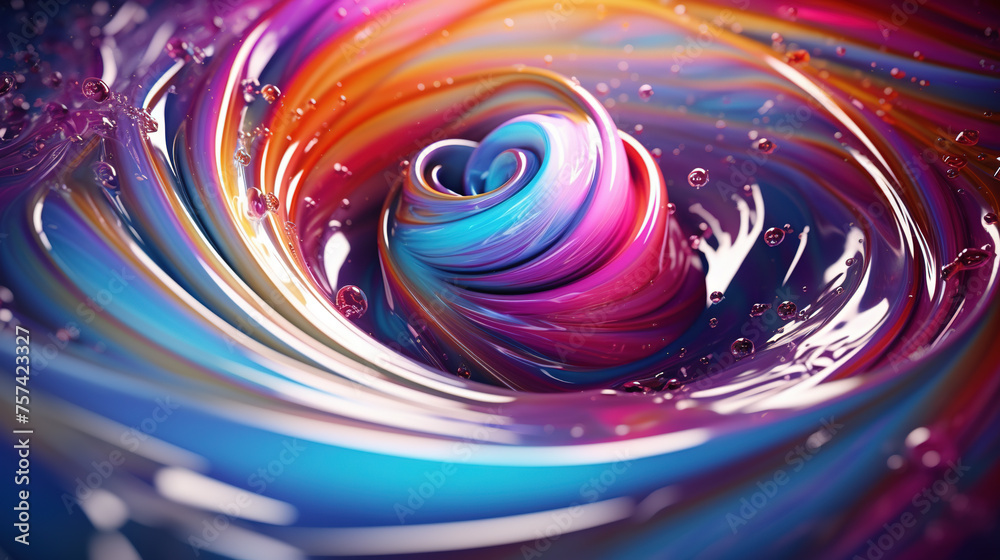 Aufkleber Abstract background with swirl of colors twisting in motion in vivid color vortex.