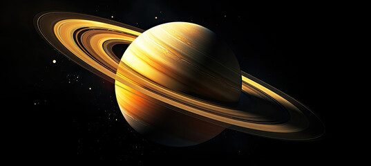 Saturn planets in deep space .isolated on black background