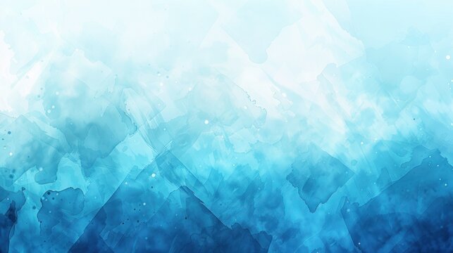 Watercolor blue and white smooth texture color background. AI generated image