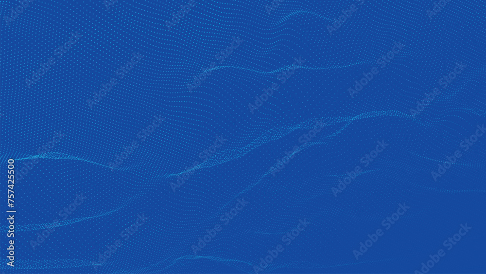 Poster abstract digital particle wave. futuristic dotted wave. big data digital code. technology or science