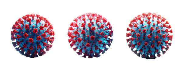 set of  virus isolated on transparent PNG background