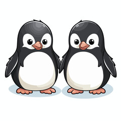 Penguin Friends Clipart Clipart isolated on white background