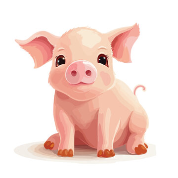 Pig Clipart Clipart isolated on white background