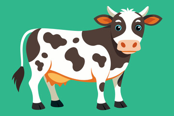 Obraz na płótnie Canvas cow cartoon vector art illustration