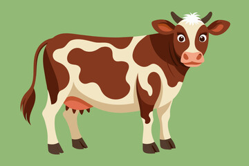 cow cartoon vector art illustration