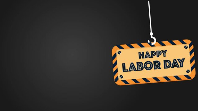 Labor Day Greeting Board Animation Intro Video room area background. Suitable for business, banners, posters, celebrations, events