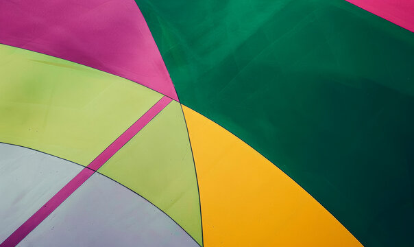 Geometric Multicolored Court Surface, Abstract Pattern