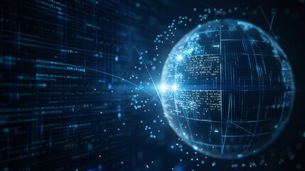 Obraz premium A compelling visual representation of a big data sphere