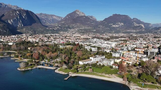 Riva del Garda City ​​in Italy on the coast of lake Garda