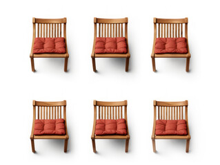 roman chair collection set isolated on transparent background, transparency image, removed background