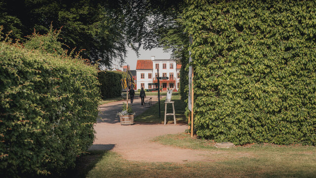 This is the park of Fredriksdal in Helsingborg, Sweden