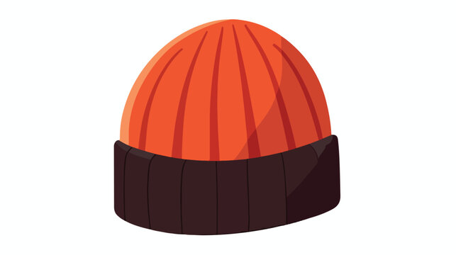 Beanie icon isolated on white background  flat vector