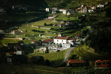A village in the Douro Valley in northern Portugal. - obrazy, fototapety, plakaty